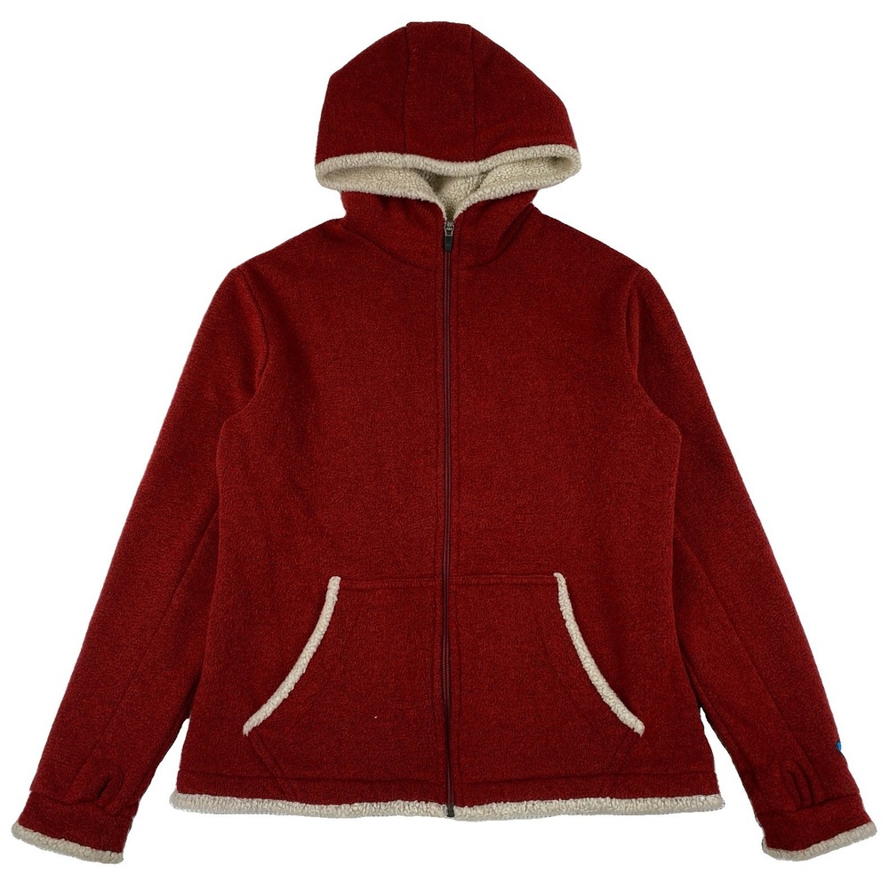 KUHL Alfpaca Fleece Hoodie Women's Large Cranberry Full Zip
